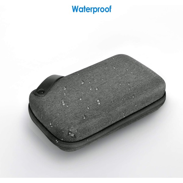 JETech Electronics Accessories Organizer 이중 지퍼와 스트랩이 있는 하드 휴대용 가방, 휴대용 여행용 가제트 가방 호환 케이블, SD 카드, 충전기, 하드 드라이브, 회색