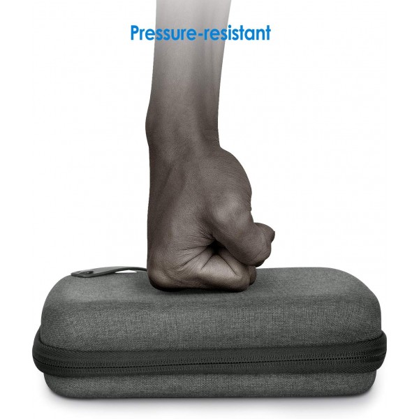 JETech Electronics Accessories Organizer 이중 지퍼와 스트랩이 있는 하드 휴대용 가방, 휴대용 여행용 가제트 가방 호환 케이블, SD 카드, 충전기, 하드 드라이브, 회색