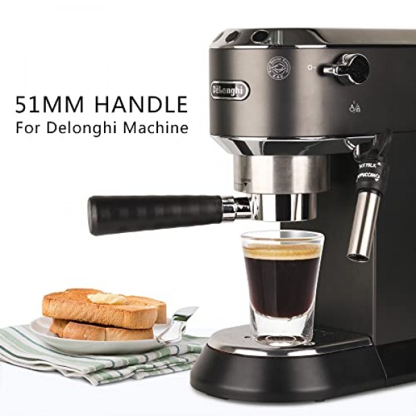 CHENGPI 51mm 바닥 없는 포터필터 에스프레소는 51mm Delonghi 기계,에스프레소 액세서리에 적합합니다.