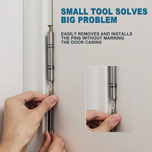 듀얼 헤드 네일 세터 및 힌지 핀 펀치 세트, 1/32IN 및 1/16IN 헤드가 있는 해머리스 스프링 네일 세트, 매우 높은 5000 PSI 타격력(네일 세터 및 힌지 핀 펀치 세트)