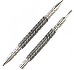 듀얼 헤드 네일 세터 및 힌지 핀 펀치 세트, 1/32IN 및 1/16IN 헤드가 있는 해머리스 스프링 네일 세트, 매우 높은 5000 PSI 타격력(네일 세터 및 힌지 핀 펀치 세트)