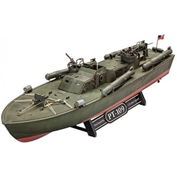 Revell 65147 모델 세트 Schnellboot Patrol Torpedo Boat PT-109, 선박 모델 1:72, 34.1 cm 고급 사용자를 위한 원본 그대로의 모델 키트, 기본 액세서리가 포함된 스타터 키트, 도색되지