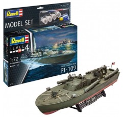 Revell 65147 모델 세트 Schnellboot Patrol Torpedo Boat PT-109, 선박 모델 1:72, 34.1 cm 고급 사용자를 위한 원본 그대로의 모델 키트, 기본 액세서리가 포함된 스타터 키트, 도색되지