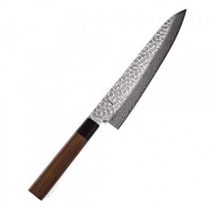 Syosaku 일본 셰프 나이프 해머드 다마스커스 VG-10 46층 팔각형 호두 손잡이, 규토 9.5인치(240mm)