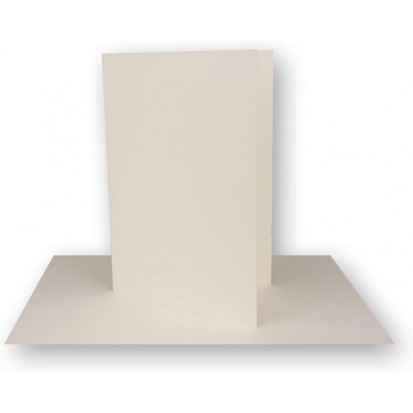 FarbenFroh by GUSTAV NEUSER 25x DIN B6 접이식 카드 세트 - 내추럴 화이트(흰색) - 11.5 x 17 cm - 수공예품용 봉투, 종이 및 셀로판 백이 있는 이중 카드 25세트 22 - 내추럴 화이트