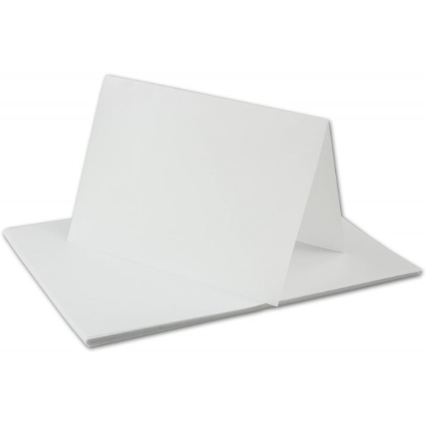 FarbenFroh by GUSTAV NEUSER 25x DIN B6 접이식 카드 세트 - 내추럴 화이트(흰색) - 11.5 x 17 cm - 수공예품용 봉투, 종이 및 셀로판 백이 있는 이중 카드 25세트 22 - 내추럴 화이트