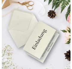 FarbenFroh by GUSTAV NEUSER 25x DIN B6 접이식 카드 세트 - 내추럴 화이트(흰색) - 11.5 x 17 cm - 수공예품용 봉투, 종이 및 셀로판 백이 있는 이중 카드 25세트 22 - 내추럴 화이트