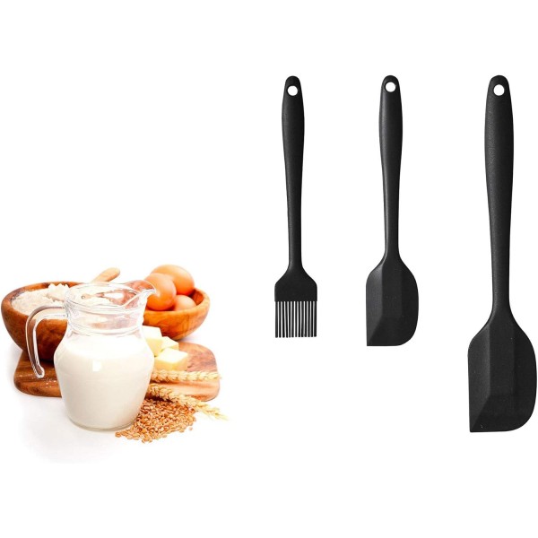 Vivo 10 조각 주방 용품 세트 실리콘 스크레이퍼 브러시 집게 털 스푼 터너 수프 내구성 식기 세척기 안전-이지 그립