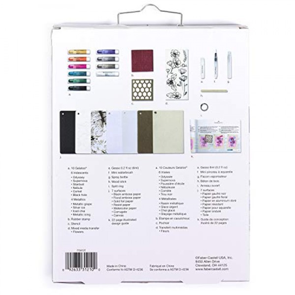 Faber-Castell Creation with Gelatos - 혼합 매체 수용성 아트 크레용 및 액세서리 세트 - 성인을 위한 예술 및 공예, 멀티