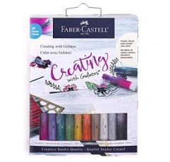 Faber-Castell Creation with Gelatos - 혼합 매체 수용성 아트 크레용 및 액세서리 세트 - 성인을 위한 예술 및 공예, 멀티