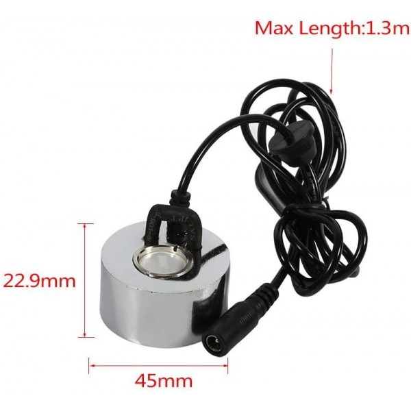 Diyeeni 초음파 분무기, 전원 공급 장치 어댑터가 있는 물 분무기 fogger fogger 제조 업체 소형 수족관, 분수, 연못, 물 기능을 위한 미니 안개 기계 EU 플러그