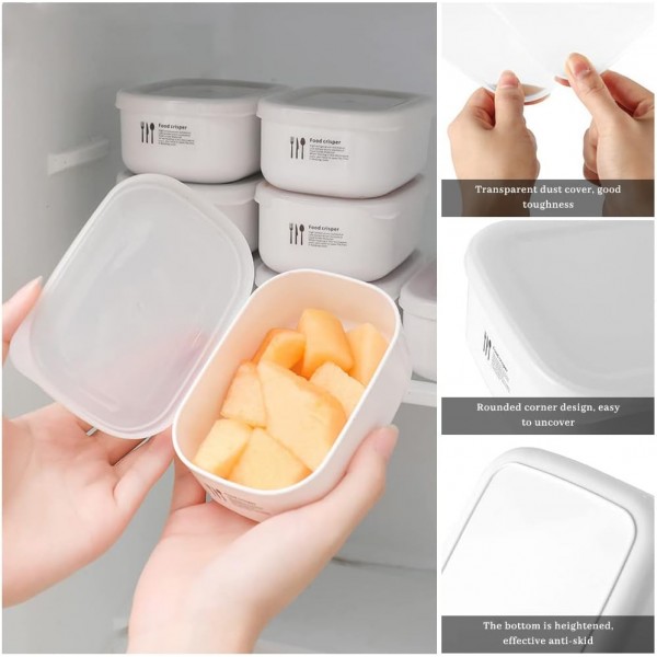 우타포신 식품용기, 플라스틱 식품보관함, 식품보관함, 전자레인지용 식기, 도시락통, 뚜껑이 있는 밀폐식품보관함(5개들이) 02