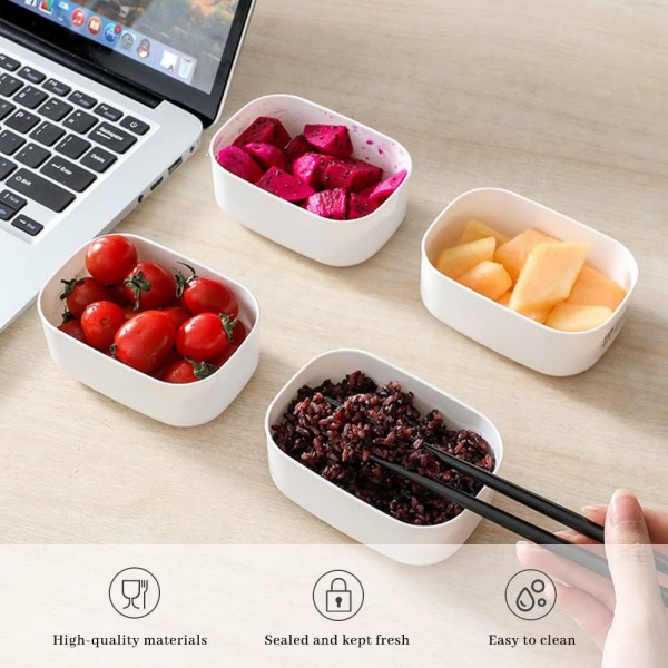 우타포신 식품용기, 플라스틱 식품보관함, 식품보관함, 전자레인지용 식기, 도시락통, 뚜껑이 있는 밀폐식품보관함(5개들이) 02