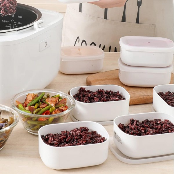 우타포신 식품용기, 플라스틱 식품보관함, 식품보관함, 전자레인지용 식기, 도시락통, 뚜껑이 있는 밀폐식품보관함(5개들이) 02