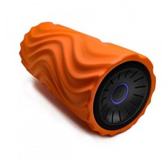 운동, 마사지, 근육 회복, 유발점 근막 이완을 위한 3가지 고밀도 질감 표면과 4가지 속도를 갖춘 Zyllion 충전식 진동 폼 롤러 - 오렌지/블랙(ZMA-22-ORBK)