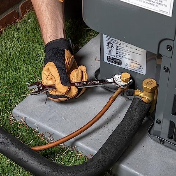 Klein Tools 68450 오픈 엔드 SAE 렌치 세트, 롤링 파우치 포함 5피스