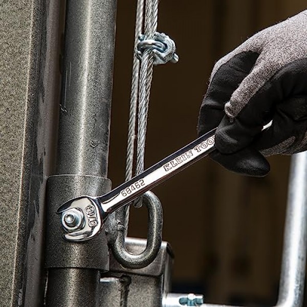 Klein Tools 68450 오픈 엔드 SAE 렌치 세트, 롤링 파우치 포함 5피스