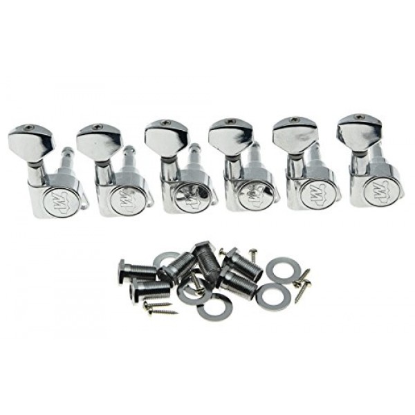 Wilkinson 6 인라인 크롬 E-Z 포스트 기타 튜너 EZ 포스트 기타 튜닝 키 페그 Strat Tele 용 기타 머신 헤드