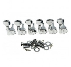 Wilkinson 6 인라인 크롬 E-Z 포스트 기타 튜너 EZ 포스트 기타 튜닝 키 페그 Strat Tele 용 기타 머신 헤드