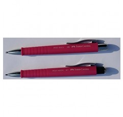 Faber-Castell SET 샤프펜슬 POLY MATIC/볼펜 POLY BALL XB(핑크, 세트) 핑크 2개입(1개들이)