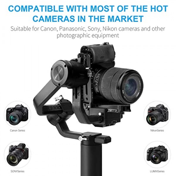 Fomito DSLR L 브래킷 DJI RS2 RSC2 Zhiyun Weebill-S Crane-2/3 Stabilizer 용 수직 카메라 마운트 퀵 릴리스 플레이트