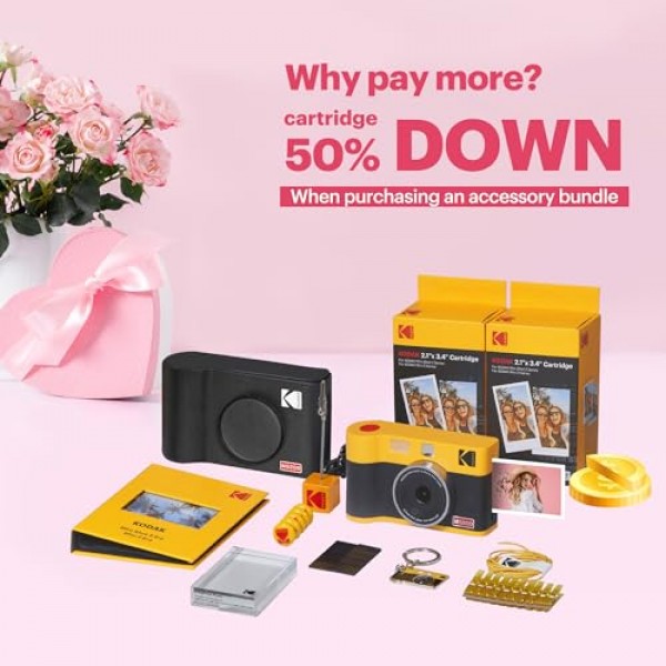 KODAK Mini Shot ERA 4PASS 2-in-1 즉석 카메라 및 포토 프린터(블랙, Mini Shot 2 ERA, 카메라 + 68매 + 액세서리)