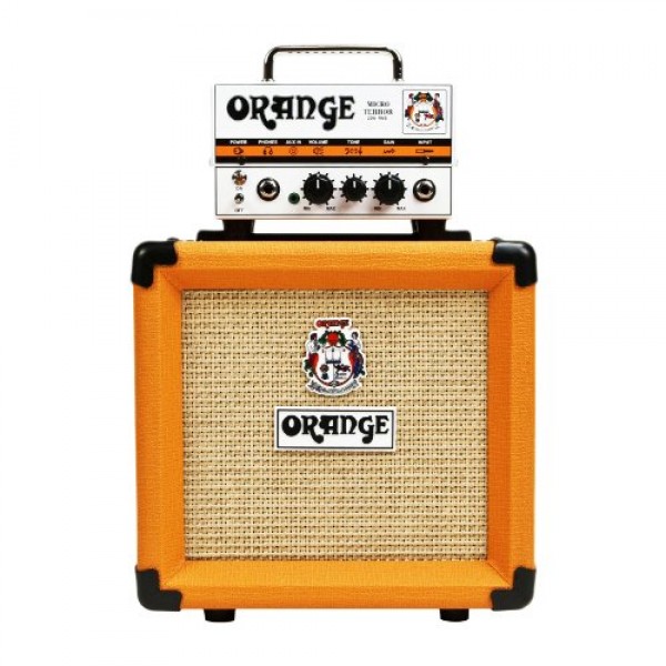 Orange Amps Micro Terror 20W 튜브 프리앰프 컴팩트 튜브 앰프 번들, 기타 캐비닛 및 케이블 포함(3개 항목)