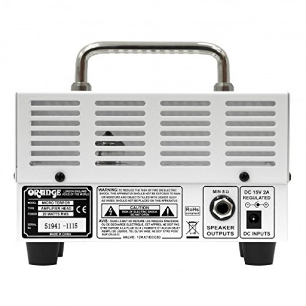 Orange Amps Micro Terror 20W 튜브 프리앰프 컴팩트 튜브 앰프 번들, 기타 캐비닛 및 케이블 포함(3개 항목)