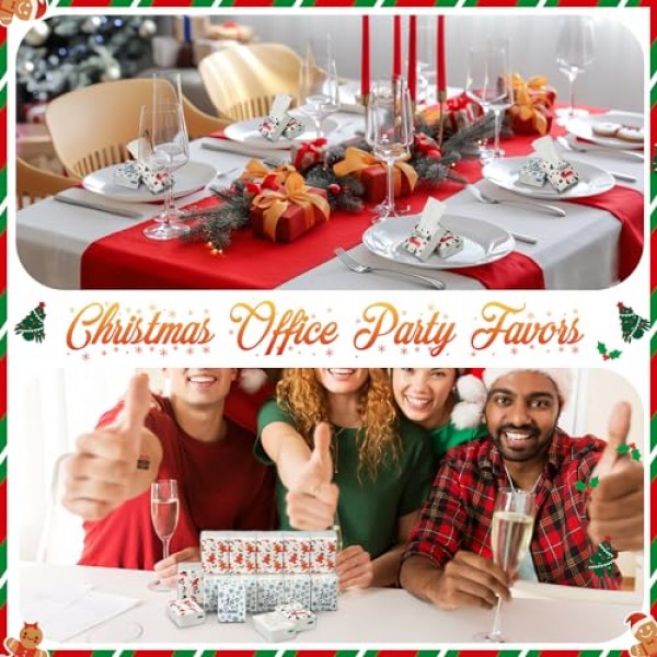 200 팩 크리스마스 포켓 티슈 여행 팩 파티 호의 대량 2000 시트 작은 얼굴 티슈 포켓 팩 3겹 미니 여행 크기 학교 야외 캠핑을 위한 개별 티슈 팩