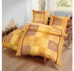 Erwin Müller 침대 린넨 싱글 저지 황토색-노란색-빨간색 크기 135x200cm(80x80cm) 135x200cm(80x80cm) 황토색-노란색-빨간색