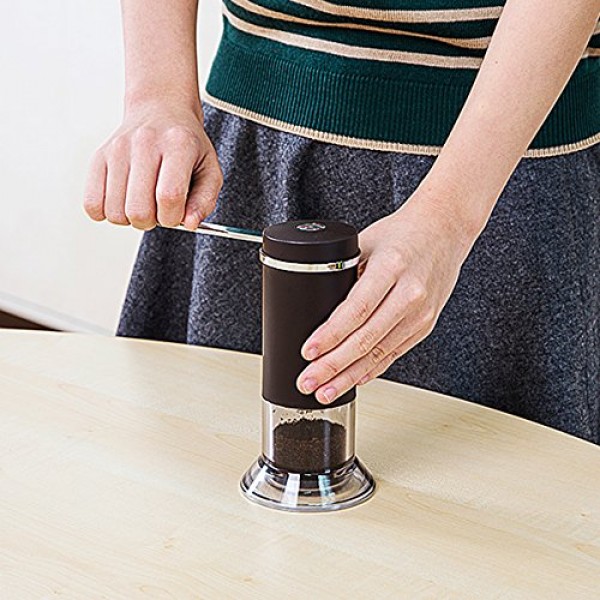 MILLU 일본 세라믹 버 수동 핸드 크랭크 밀 커피 그라인더 MI-002 일본 수입 Made in Japan