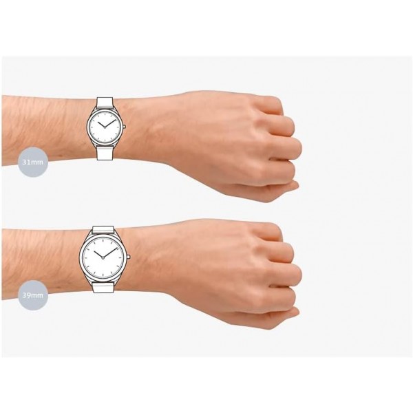 BERING 남성용 아날로그 쿼츠 티타늄 컬렉션 시계, 스테인리스 스틸 스트랩 및 사파이어 크리스탈 11939-078