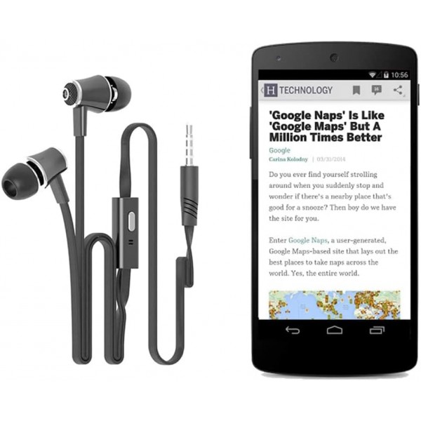 Kindle eReader Fire HD 8 HD 10용 이어폰 Kindle Paperwhite Voyage 오아시스 이어버드 인이어 헤드셋 스마트 안드로이드 폰 Google Pixel 4A용 유선 이어버드