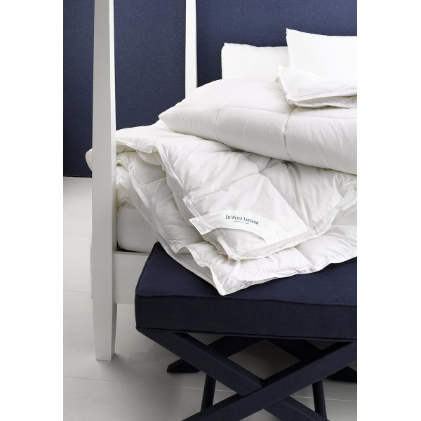 De Witte Lietaer Futuris 191664 더키 이불 커버 퍼케일 코튼 화이트, 화이트, 240 x 220 cm