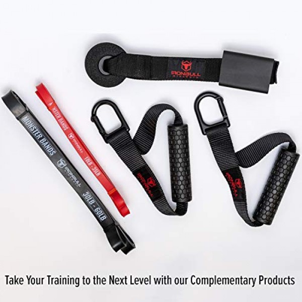 운동 밴드용 저항 밴드 핸들 및 도어 앵커 - 홈 피트니스 운동, 체육관, 역도 및 웨이트 트레이닝을 위한 견고한 구조