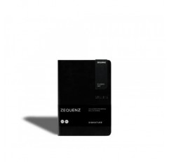 Zequenz Classic 360 시그니처 시리즈, 크기: B6 중형, 색상: 검정, 종이: 그리드, 소프트 커버 노트, 소프트 바운드 저널, 5