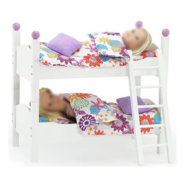 Emily Rose 14인치 인형 가구 침대 액세서리 - 쌓을 수 있는 싱글 2개 14