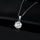 JewelryPalace 라운드 컷 1.5ct 2ct 3ct 모이사나이트 목걸이 펜던트, 신부용 주얼리 세트, 여성용 목걸이 925 실버 스톤 포함, 주얼리 여아 여성 로즈 골드 45 cm