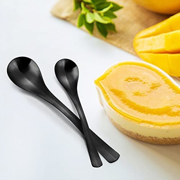 무광택 검정색 은식기 세트, BENNLY 20피스 식기류 세트, 4인용 스테인레스 스틸 식기 서비스, 가정 및 식당용 식기 수저 세트, 나이프/포크/스푼 포함, 새틴 마감, 식기세