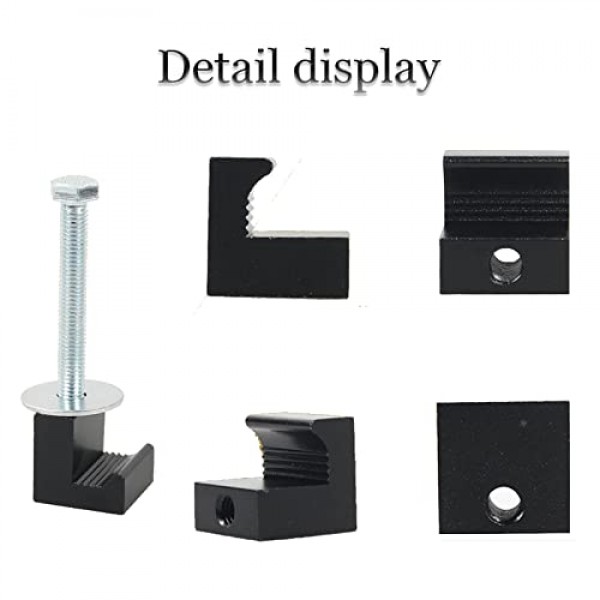 Miytsya 4 PCS 트럭 도구 상자 타이 다운, 알루미늄 합금 J 형 장착 클립, 단단히 트럭 도구 상자 케이블 타이 후크, 픽업 트럭 도구 상자 타이 다운 키트 (검은색)