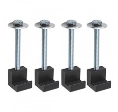 Miytsya 4 PCS 트럭 도구 상자 타이 다운, 알루미늄 합금 J 형 장착 클립, 단단히 트럭 도구 상자 케이블 타이 후크, 픽업 트럭 도구 상자 타이 다운 키트 (검은색)