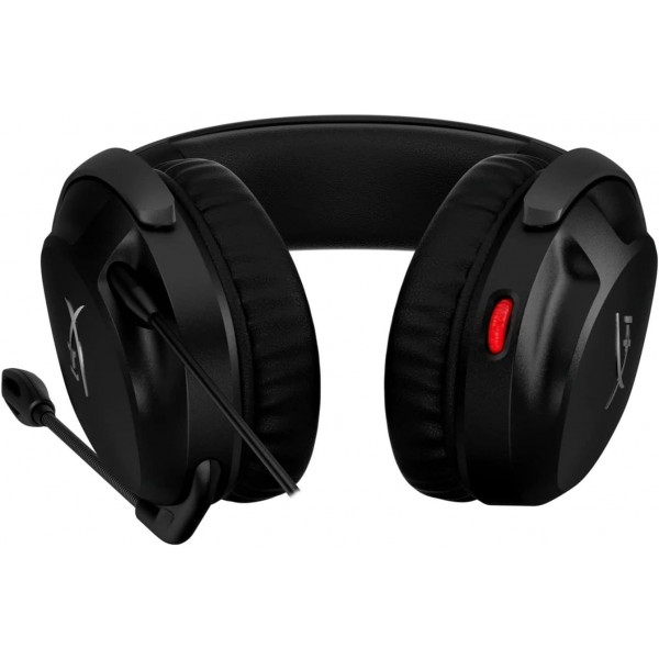 HyperX Cloud Stinger 2 - 크기 조정, 마이크가 있는 경량 오버이어 헤드셋, 마이크를 뒤집어 음소거, 50mm 드라이버, PC 호환 가능, 블랙 블랙 원 사이즈 Stinger 2