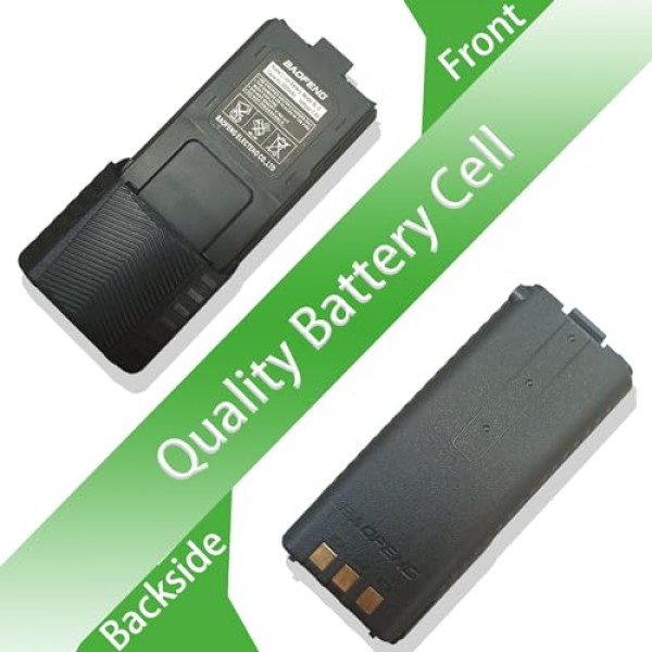 BAOFENG BF-F8HP 배터리 BL-5 확장 3800mAh GMRS 햄 라디오 UV-5R 시리즈용 대용량 리튬 이온 교체(빨간색)