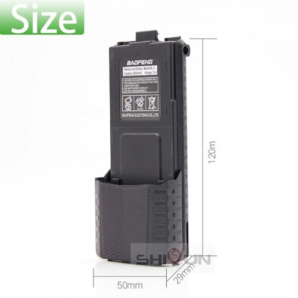 BAOFENG BF-F8HP 배터리 BL-5 확장 3800mAh GMRS 햄 라디오 UV-5R 시리즈용 대용량 리튬 이온 교체(빨간색)