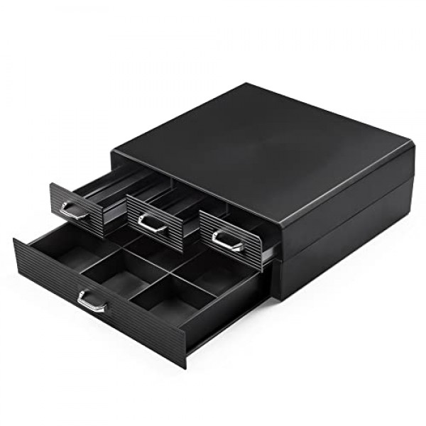 SZQINJI 커피 포드 주최자 72/96 포드 커피 캡슐 홀더 2 단 커피 포드 보관 4 서랍 컴팩트, Keurig K 컵 및 네스프레소 캡슐과 호환 가능