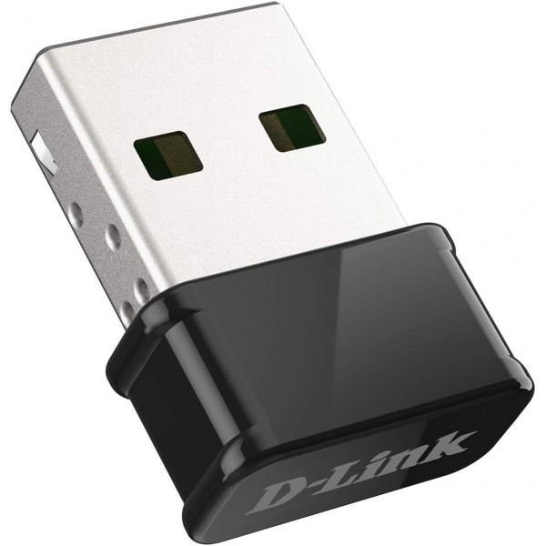 D-Link DWA-181 무선 AC MU-MIMO 나노 USB 어댑터(MU-MIMO Wave 2 호환 가능, Windows 10, Mac OS 10.14 및 Linux Kernel 4.17용 WPA3)
