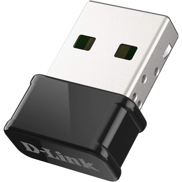 D-Link DWA-181 무선 AC MU-MIMO 나노 USB 어댑터(MU-MIMO Wave 2 호환 가능, Windows 10, Mac OS 10.14 및 Linux Kernel 4.17용 WPA3)