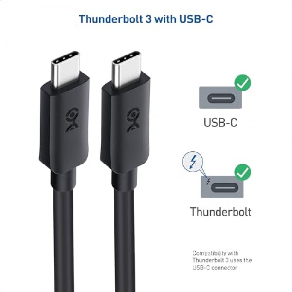 케이블 문제 10Gbps USB C - USB C 모니터 케이블 3피트/0.9m, 4K 120Hz 및 8K 30Hz, 100W 전원 공급, USB C 비디오 케이블/USB C 디스플레이 케이블, USB-C 3.2 10Gbps 데이터 전송