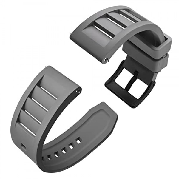 Anbeer 실리콘 퀵 릴리스 시계 스트랩, 20mm 22mm 불소 고무 시계 밴드, 남성용 및 여성용 고무 시계 밴드