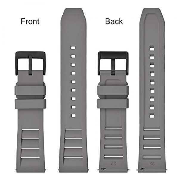 Anbeer 실리콘 퀵 릴리스 시계 스트랩, 20mm 22mm 불소 고무 시계 밴드, 남성용 및 여성용 고무 시계 밴드
